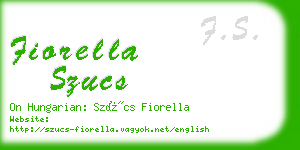 fiorella szucs business card
